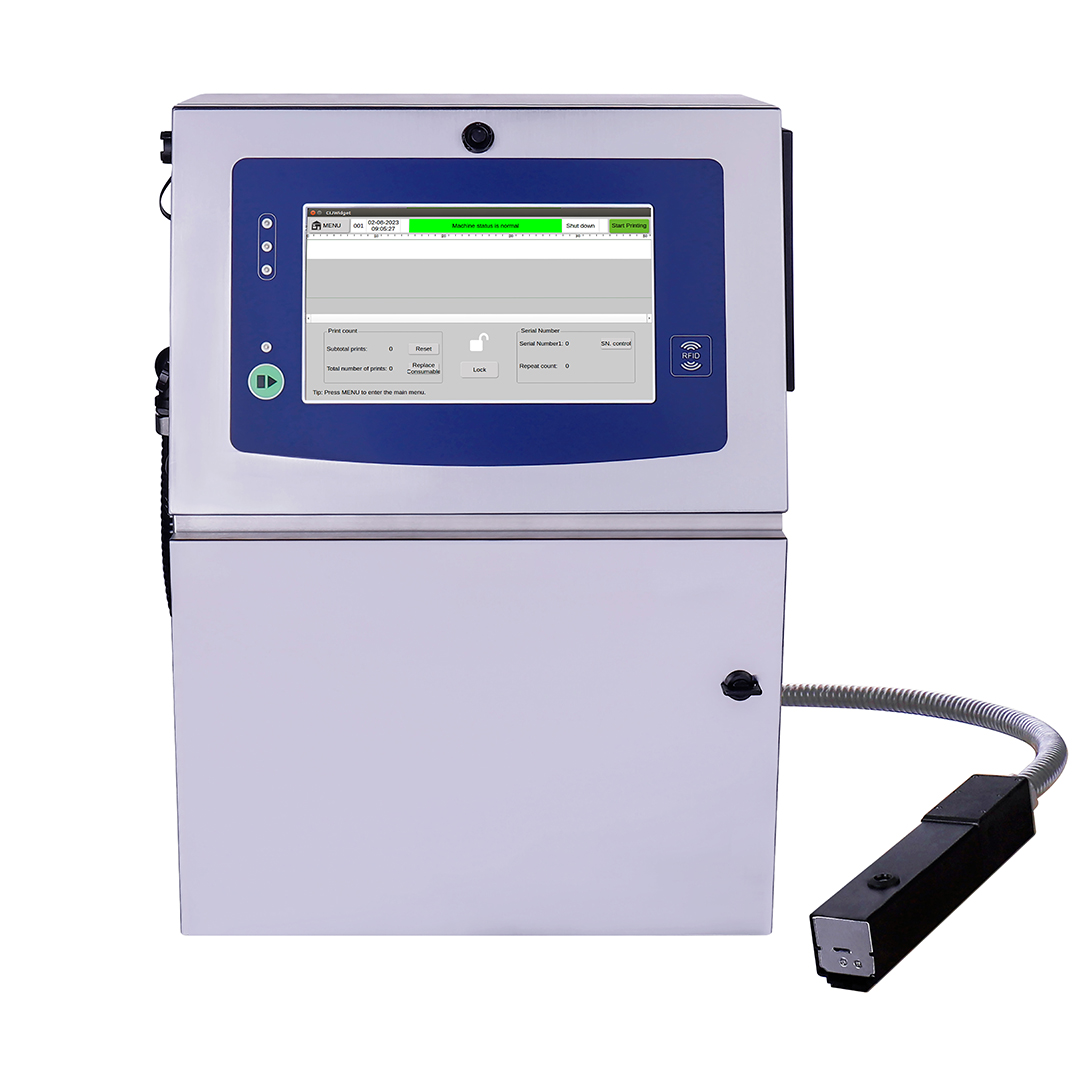 High-Speed Continuous Inkjet Printer with 50 Micron Nozzle for 960m/min Production Lines