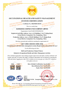 Occupational Health and Safety Management System Certification