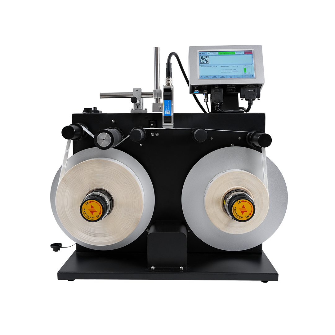 DOCOD XF30 vertical rewinding machine with TIJ printer