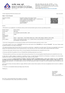 BIS CRS Registration Licence for Printers / Plotters