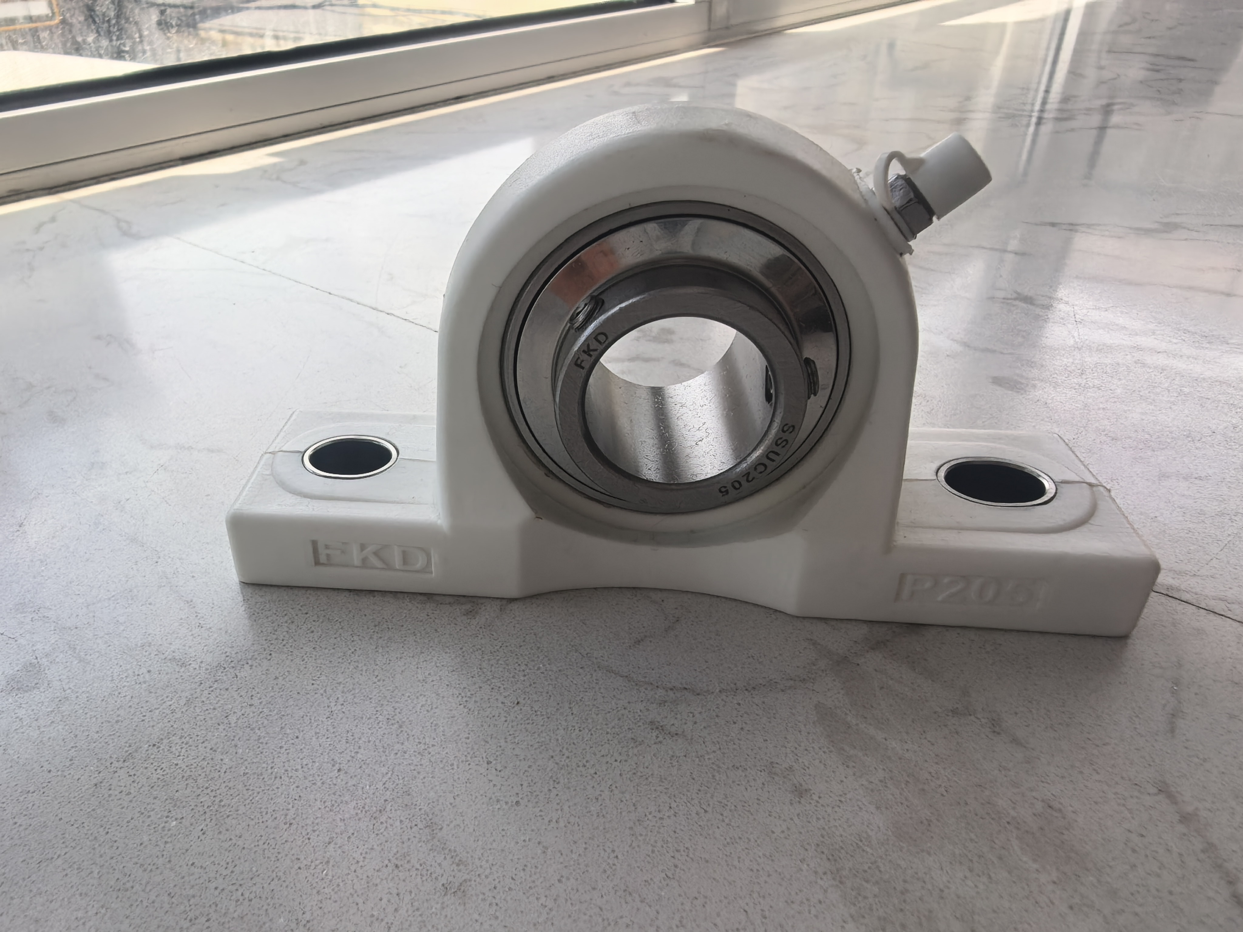 Stainless steel bearings and plastic housings