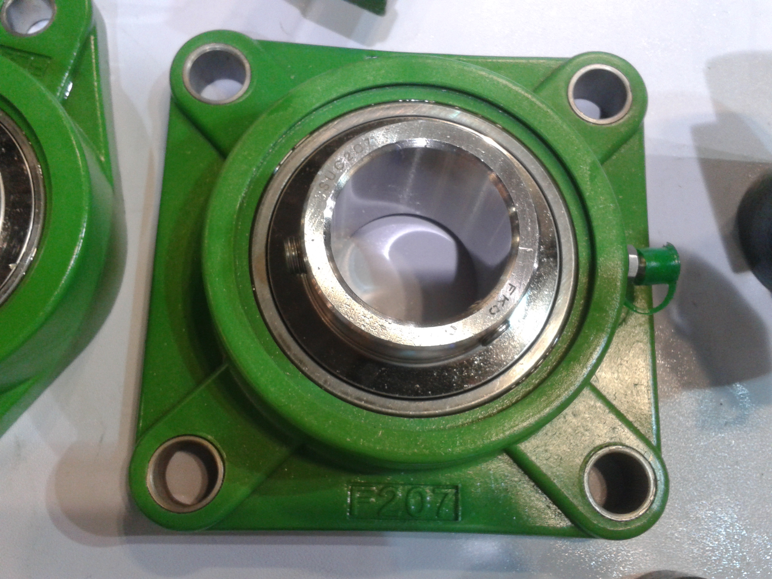 Stainless steel bearings and plastic housings