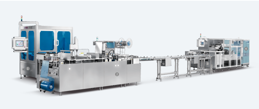 Automatic vials packing-cartoning production line application