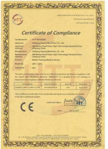 CE Certificate - Blister Packing Machine Series