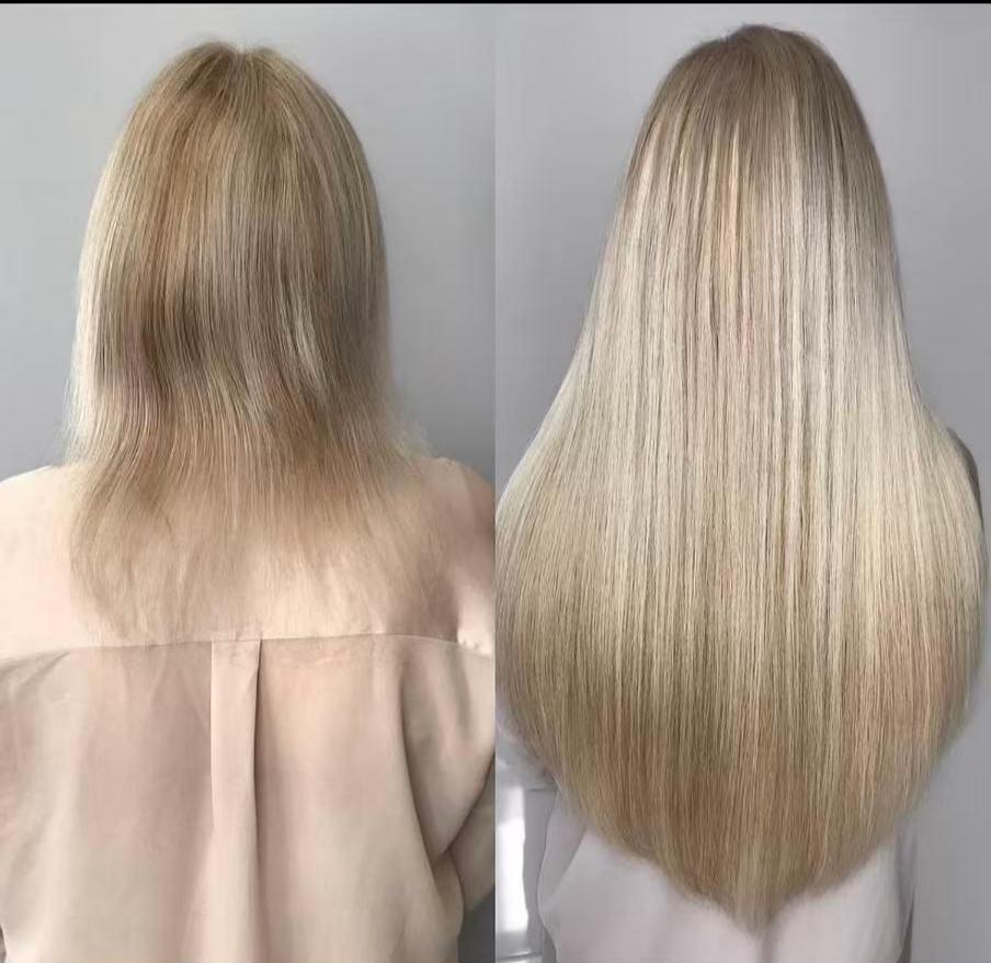 Dolas Dream genius weft hair application before and after result