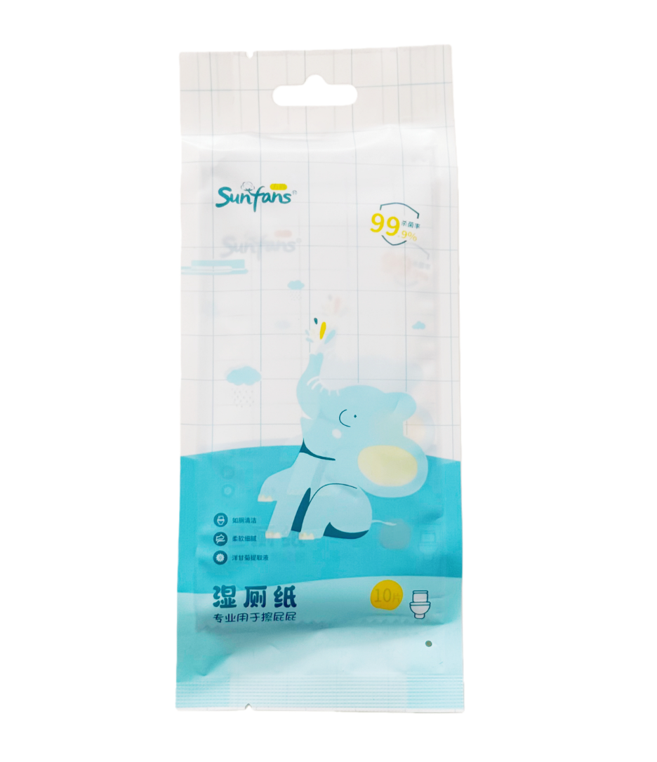 Wet toilet paper model S01 made of biodegradable wood pulp non-woven fabric for custom wet wipes programs