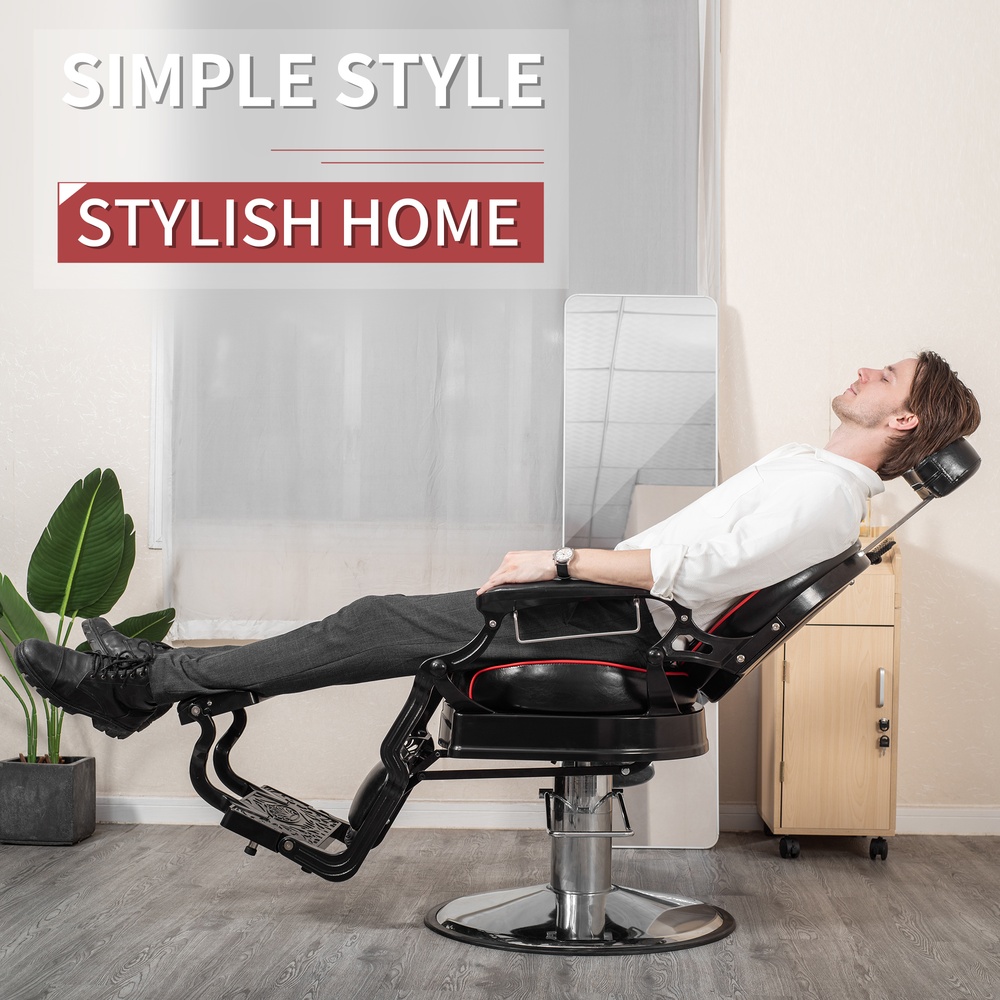 Barber chair HZ87102RB back view