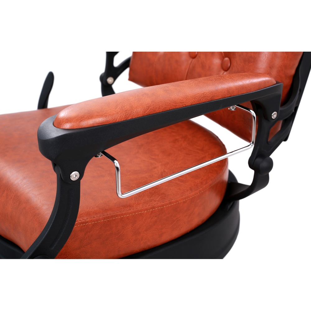 Barber chair HZ8760G detail of PU leather seat