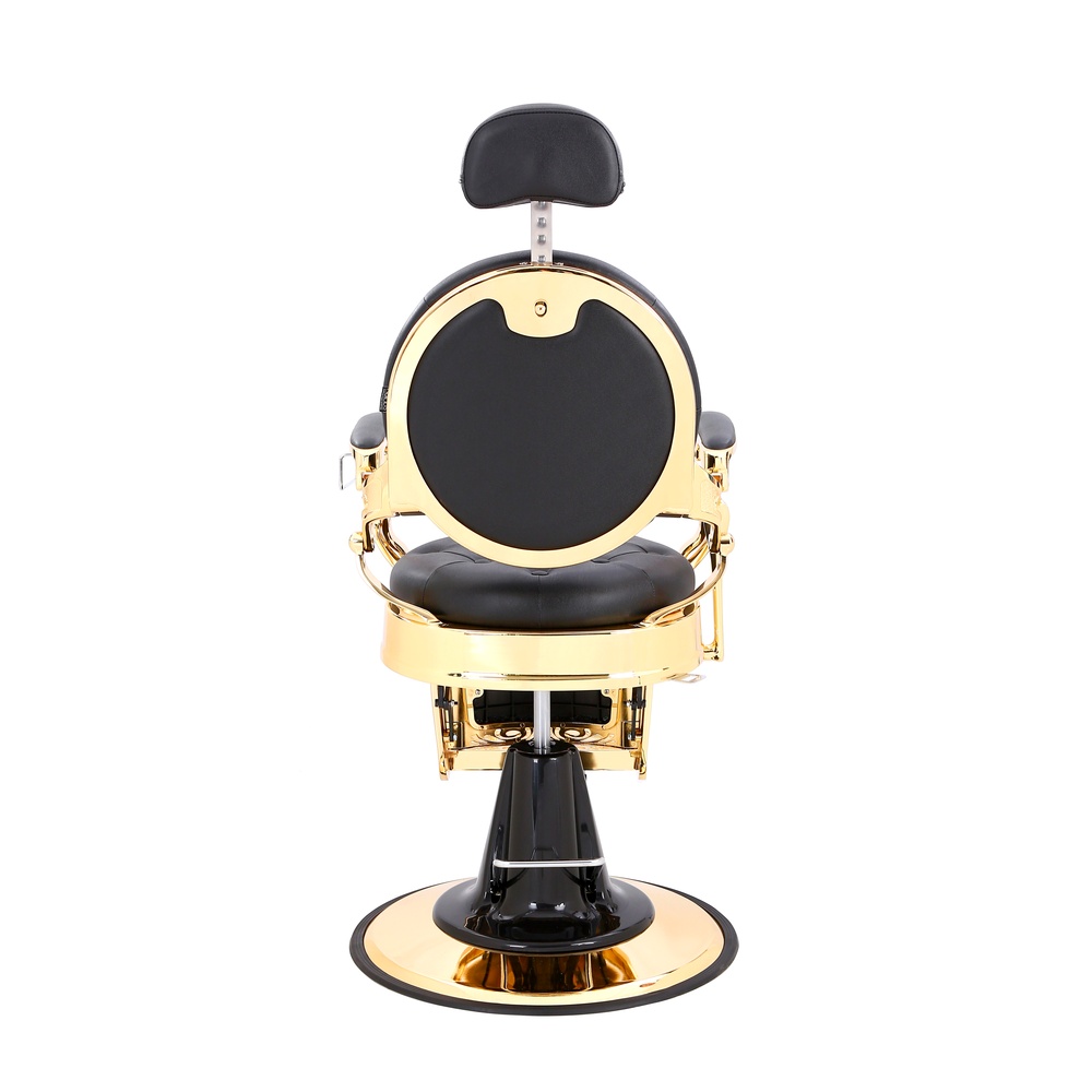 Gold barber chair HZ8799ABK side angle
