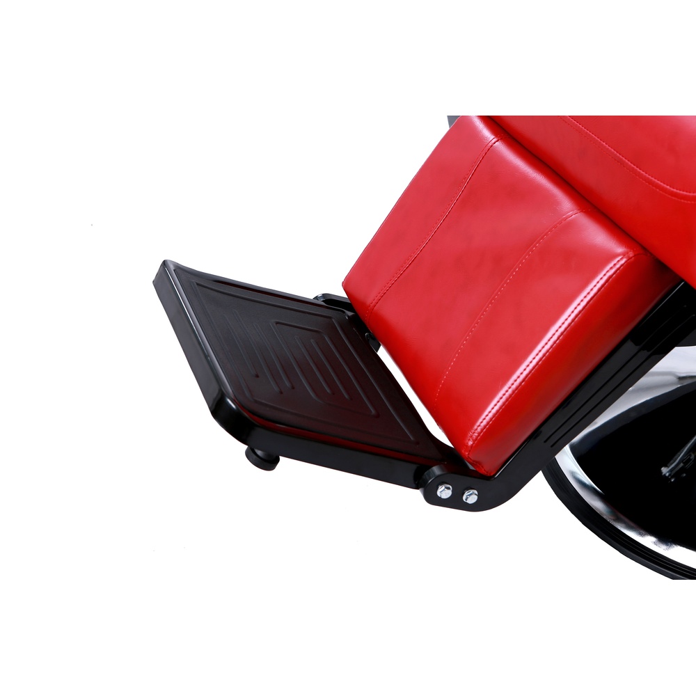 Heavy duty barber chair with aluminum alloy base in salon