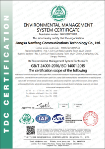 ENVIRONMENTAL MANAGEMENT SYSTEM CERTIFICATE