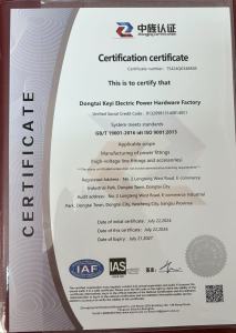 ISO 9001 Quality Management System Certificate