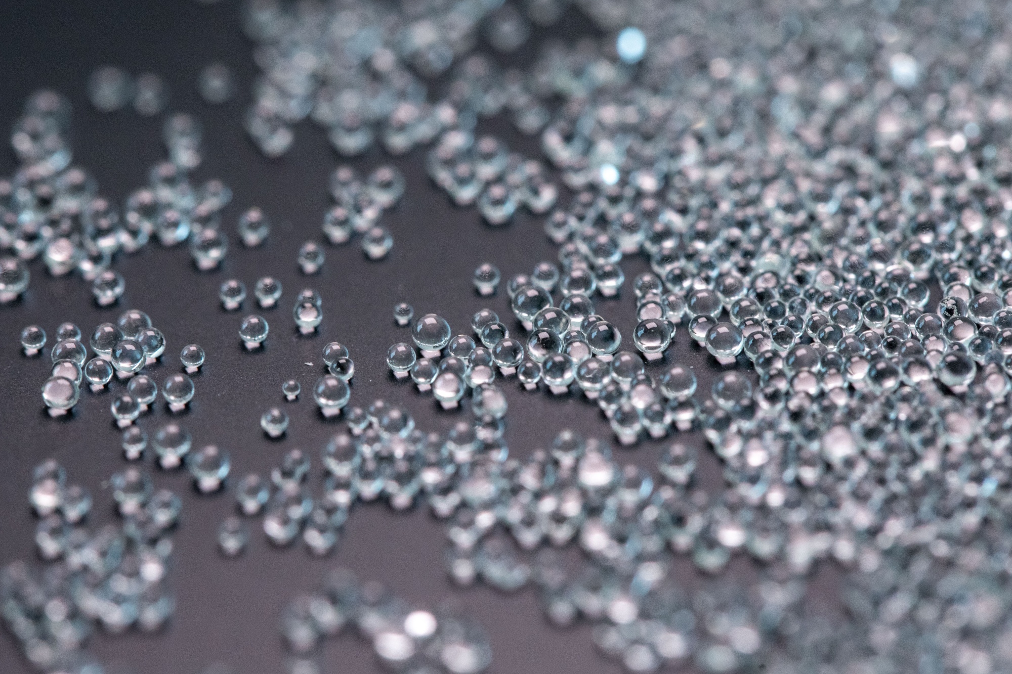 Matte Finish Glass Beads in Bowl