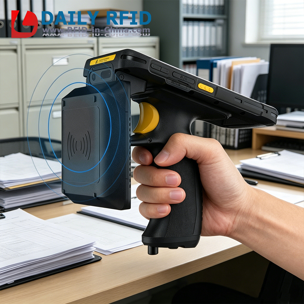 DL1280 Industrial PDA UHFHFLF Handheld Reader (8)<p class=