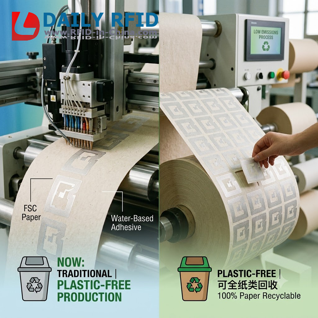 Plastic-Free Zero-PET Green RFID Inlay-1<p class=