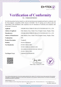 Verification of Conformity (CE EMC Directive 2014/30/EU)