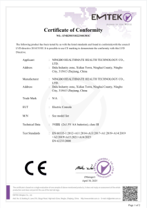 Certificate of Conformity