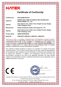 Certificate of Conformity