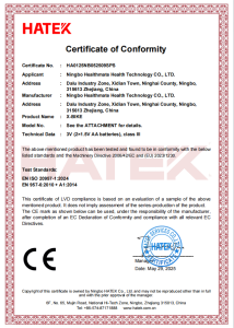 Certificate of Conformity