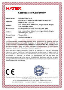 Certificate of Conformity