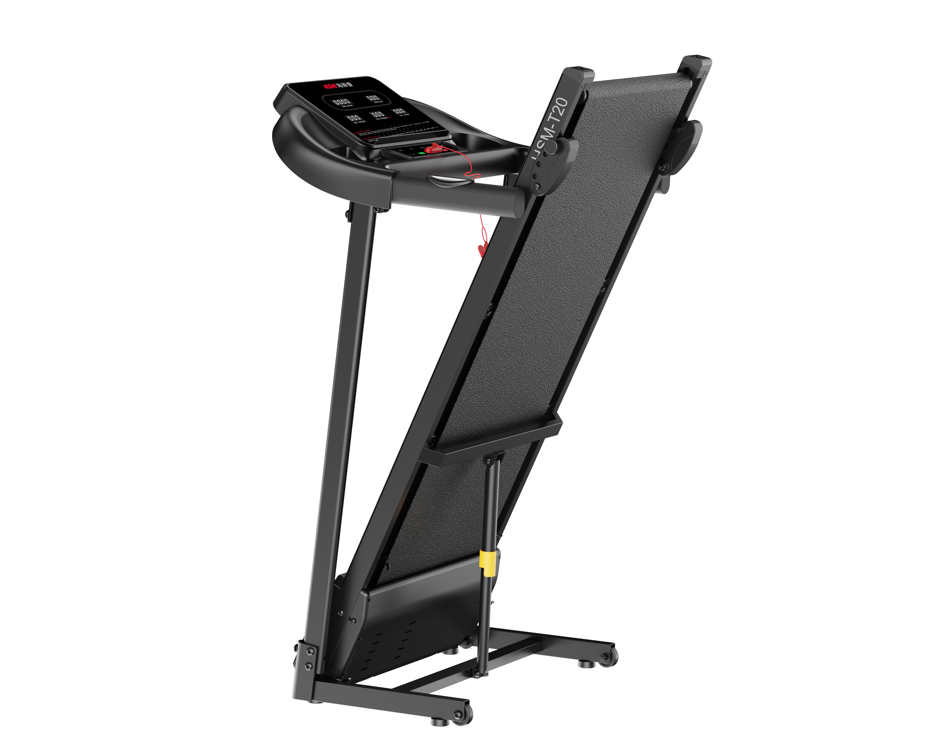 HSM-T20 compact folding home treadmill folded for space-saving storage