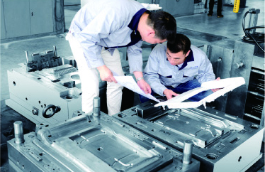 Mould manufacturing workshop at GANGNAM MOULD Co., Ltd in Huangyan, Taizhou, China