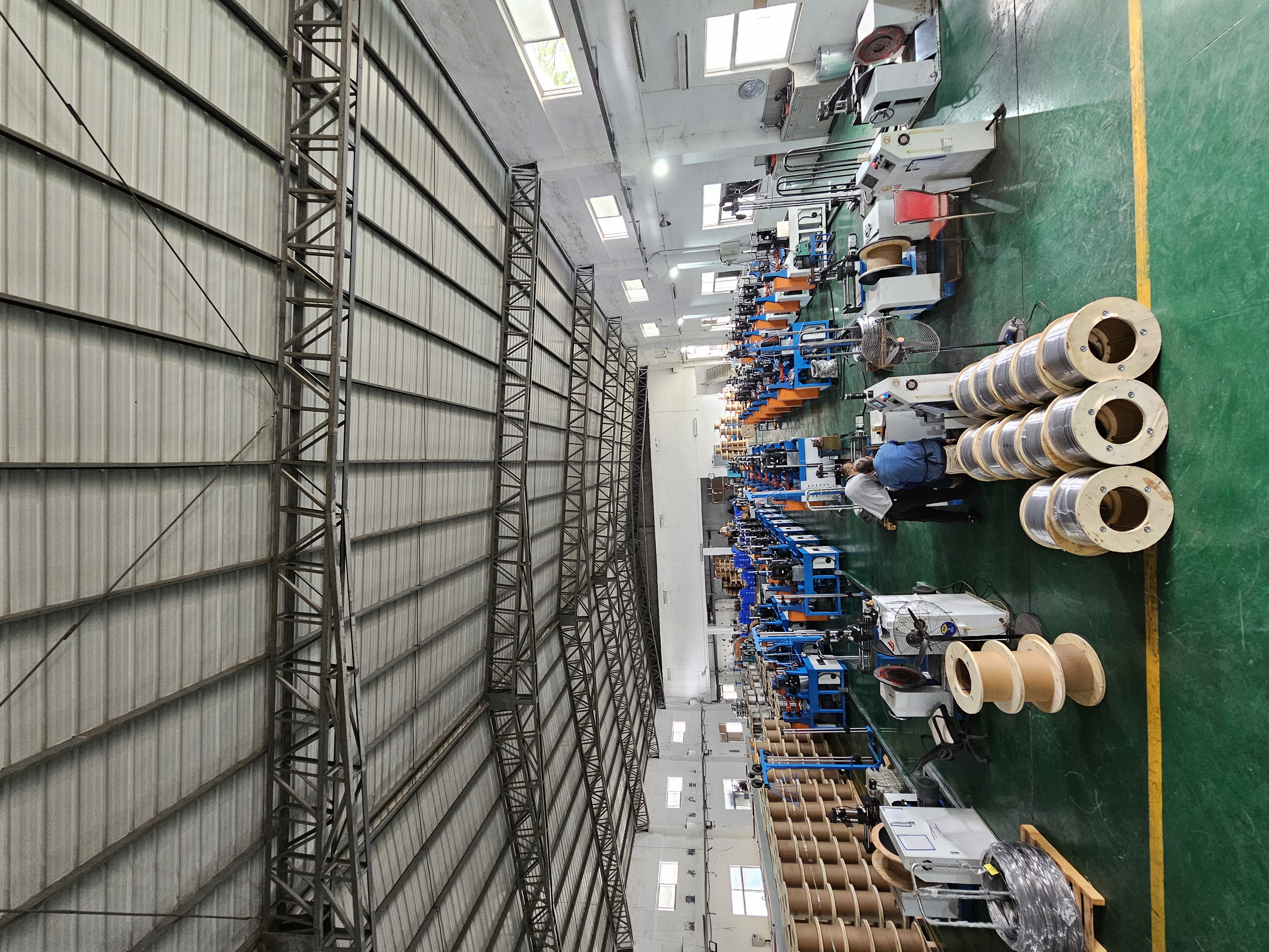 Metal wire production line at zipper component factory