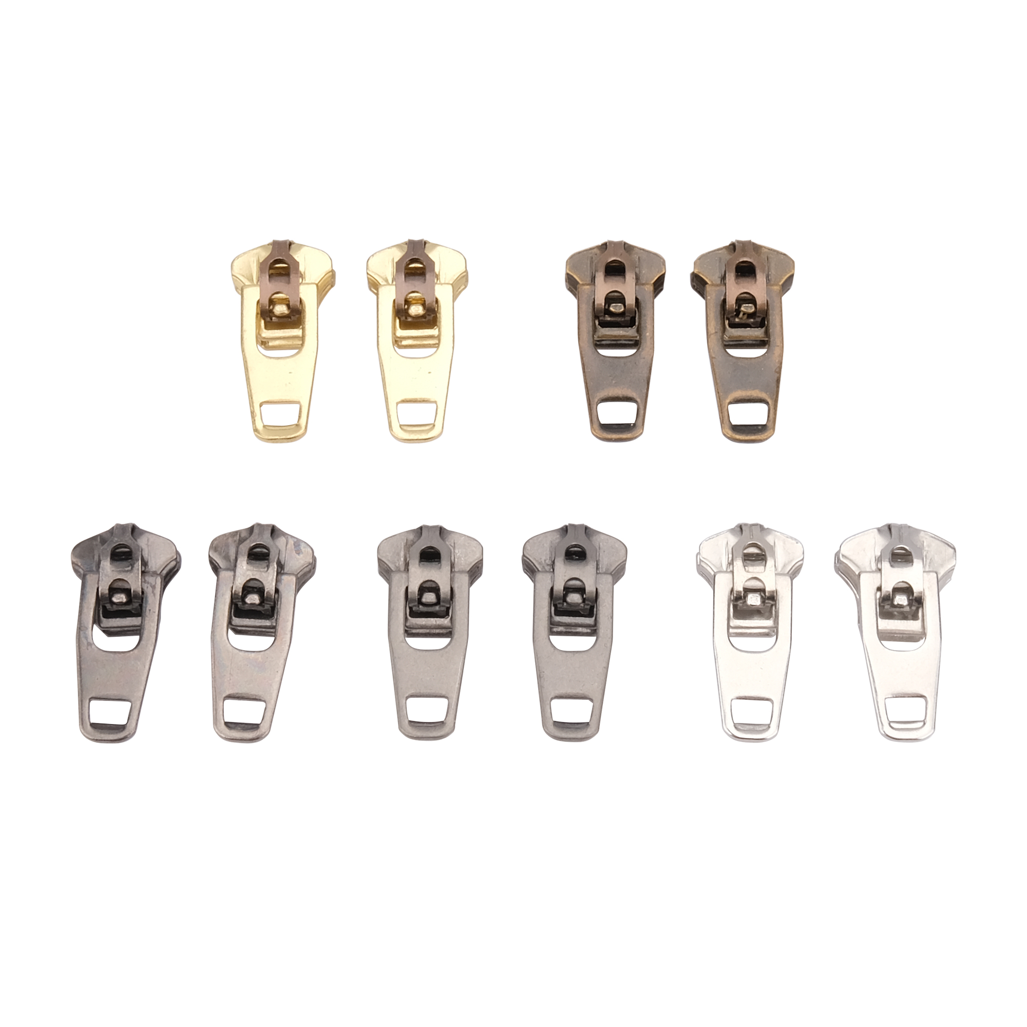 Zipper automatic slider FPD-ZAS, the moving component of a metal zipper assembly