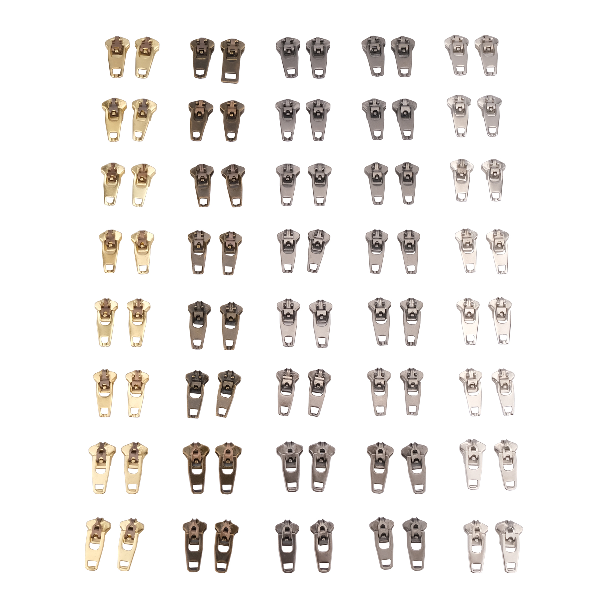 Zipper automatic slider and metal zipper components