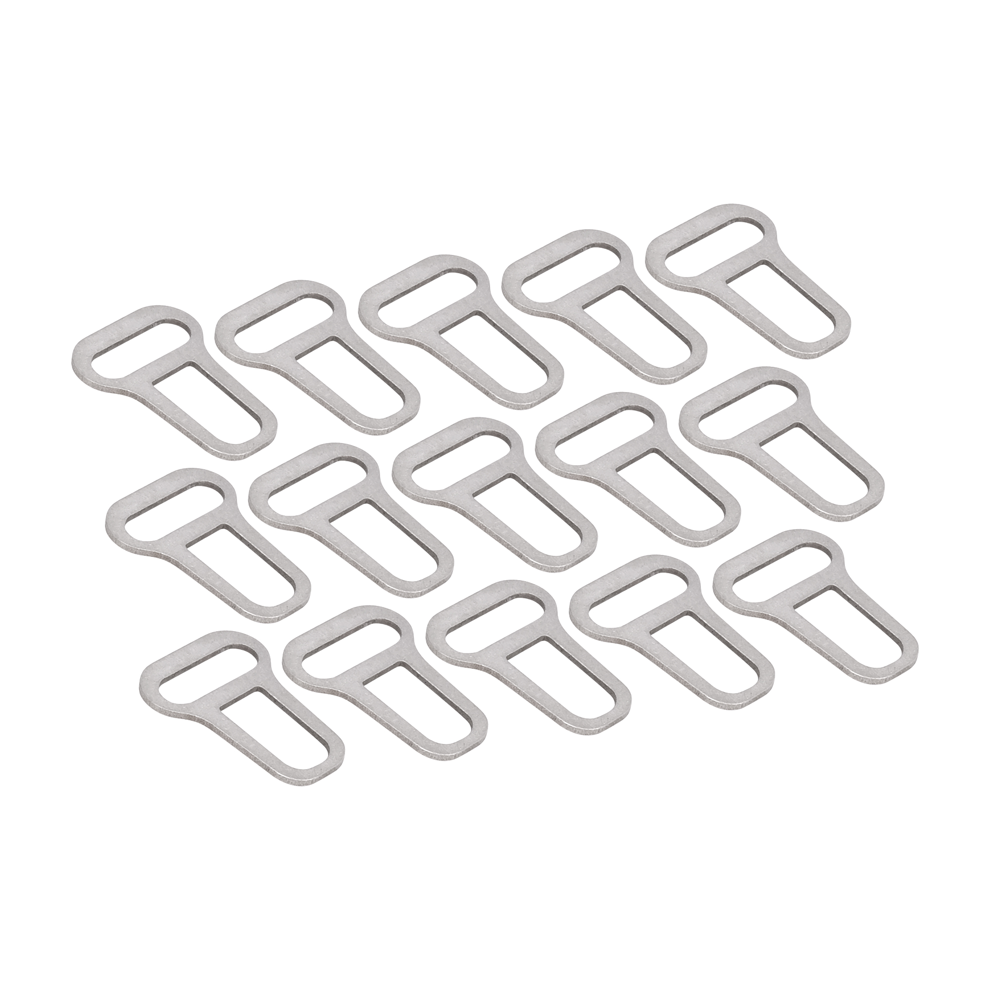 Custom stainless steel zipper pull - side angle
