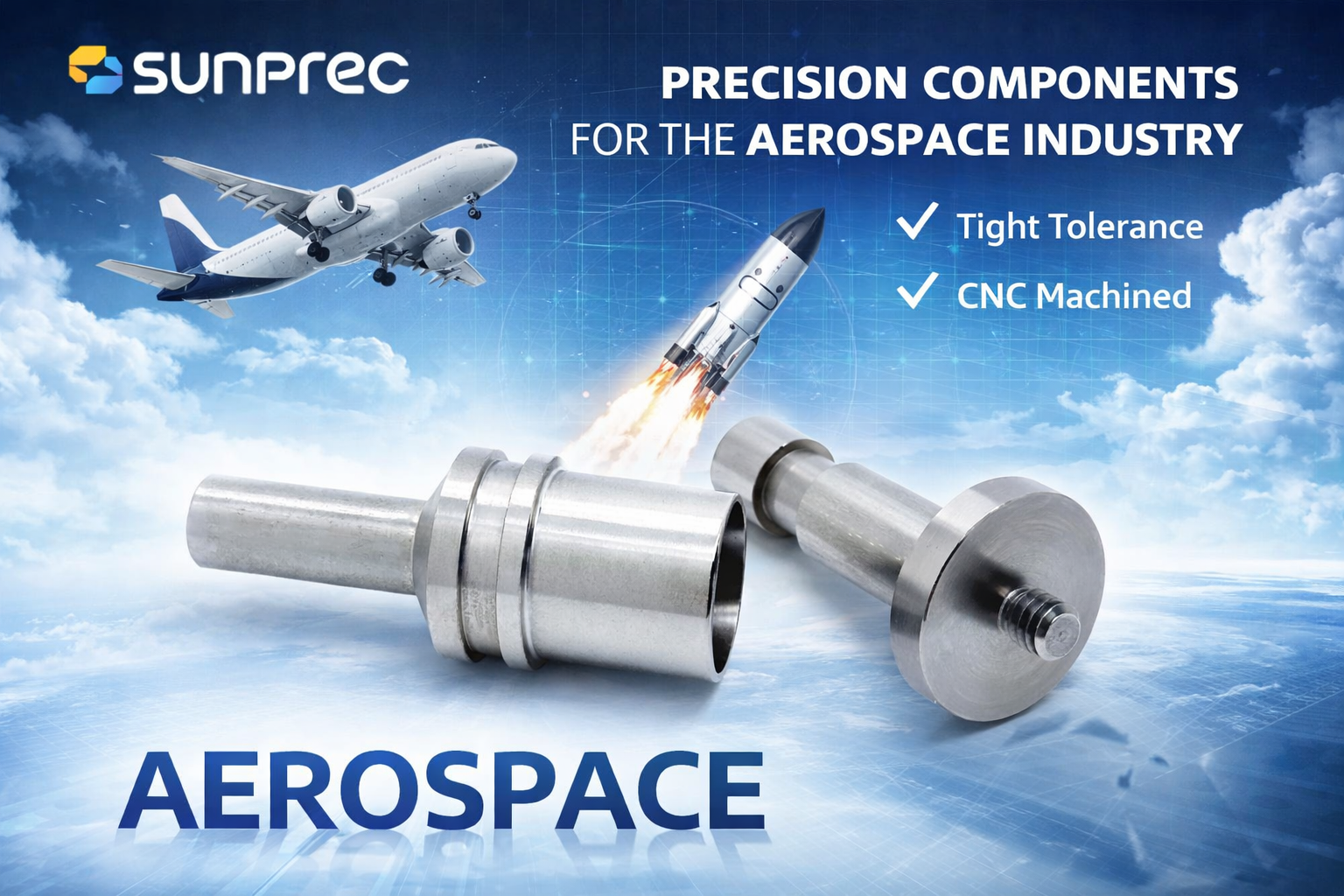 Aerospace CNC machining components and aerospace application scene