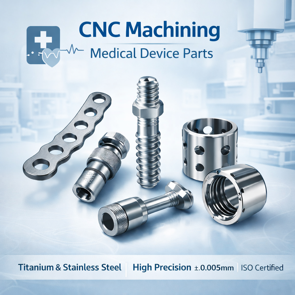 Precision CNC machined components for medical instruments