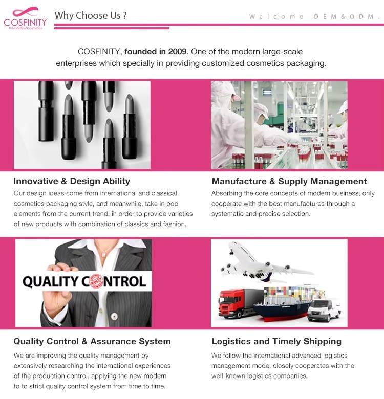 Why choose COSFINITY for cosmetic packaging