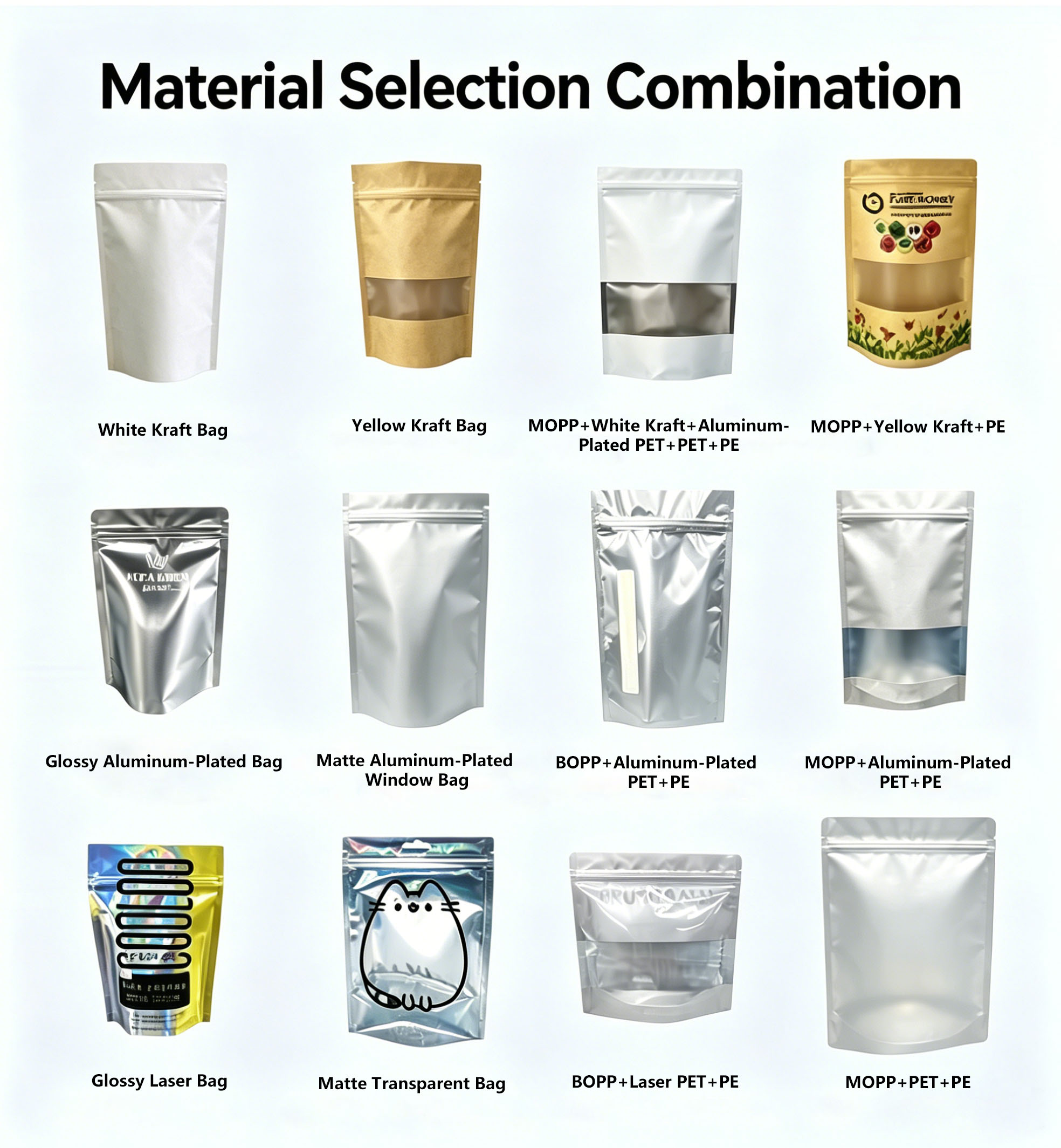 Cross-section illustration of multi-layer packaging material