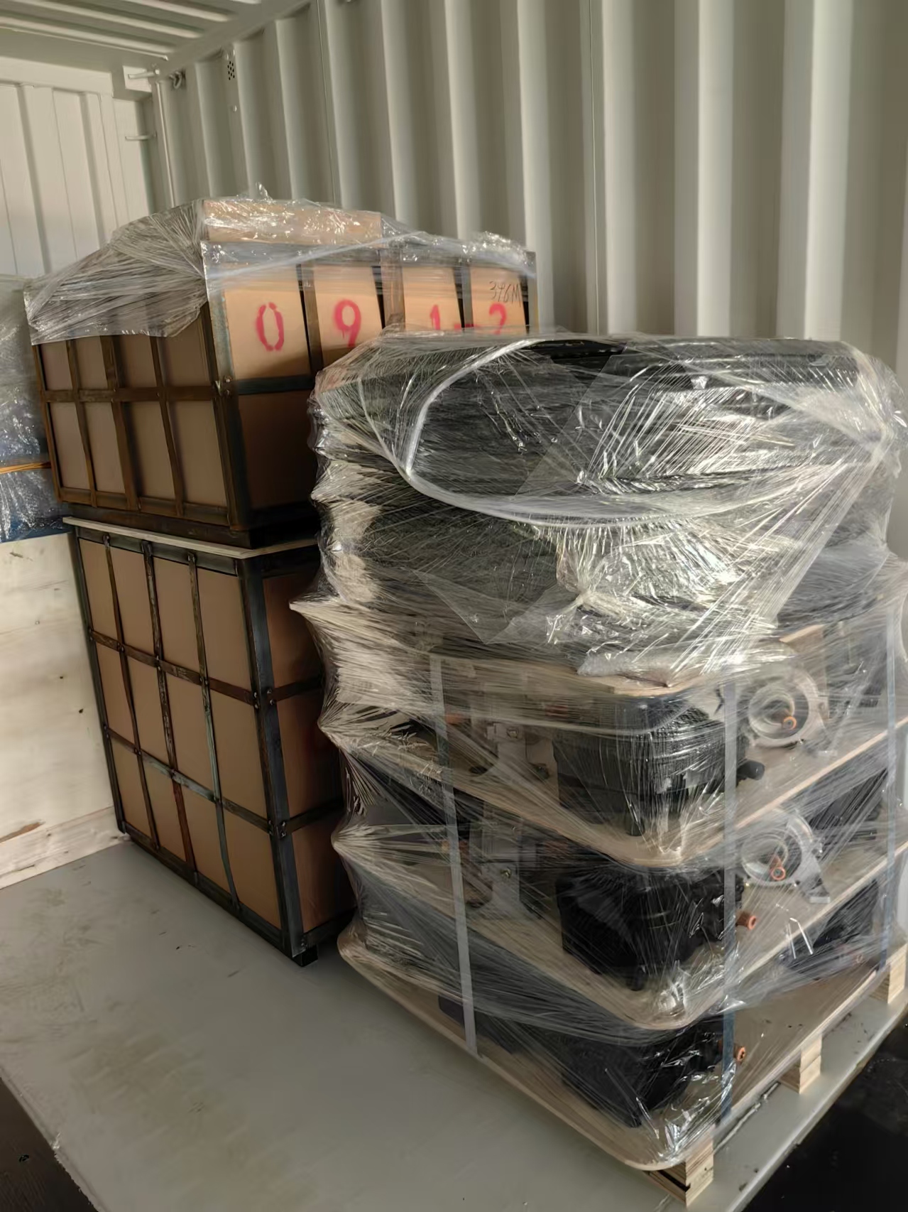 Classified reinforced packaging of irrigation machine spare parts with photo filing before shipment