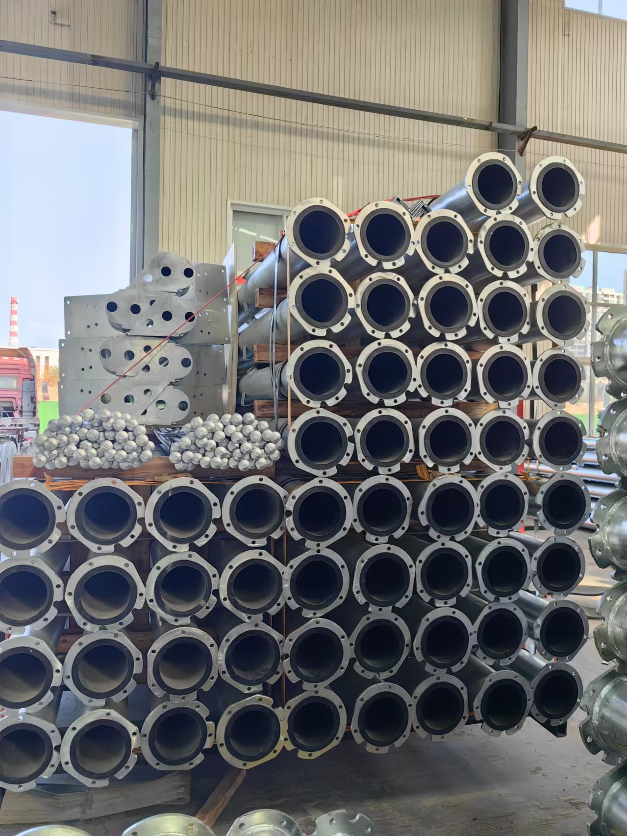 Stock of irrigation machine components held for replacement supply under warranty terms