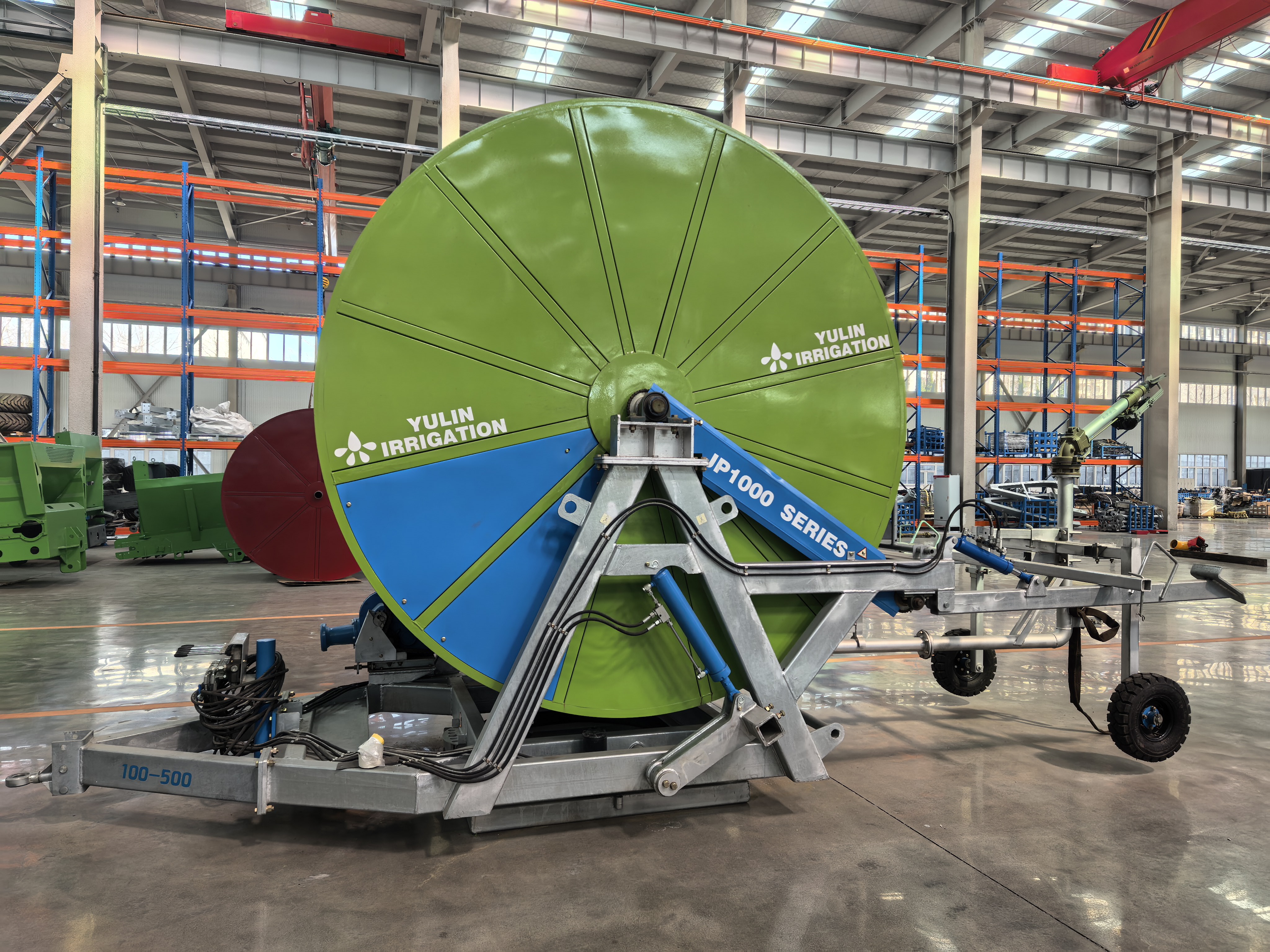Large Traveling Hose Reel Irrigator with 80m Spraying Radius