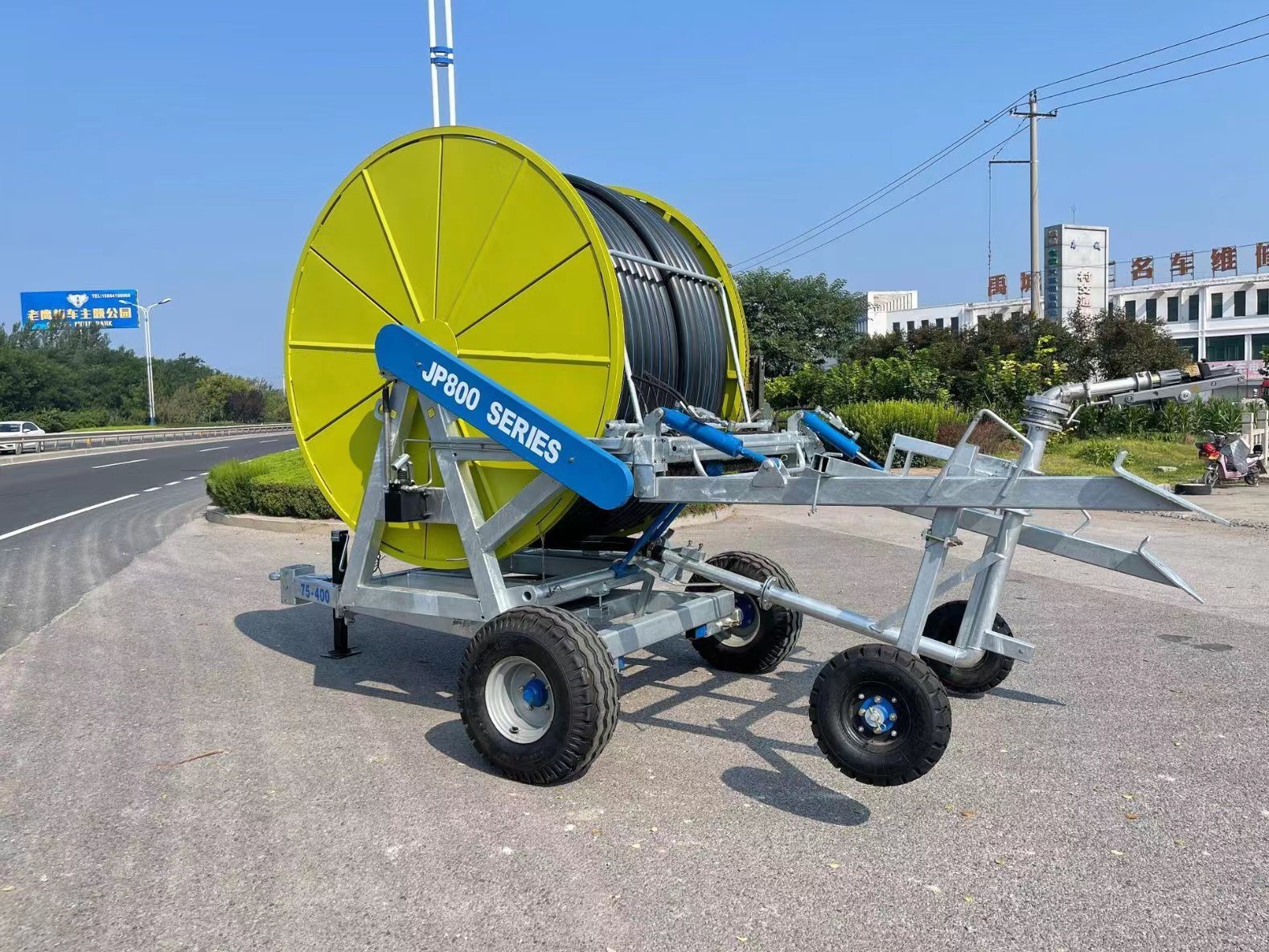 JP800 Model
Small Water Turbine Driven Hose Reel Irrigation Machine