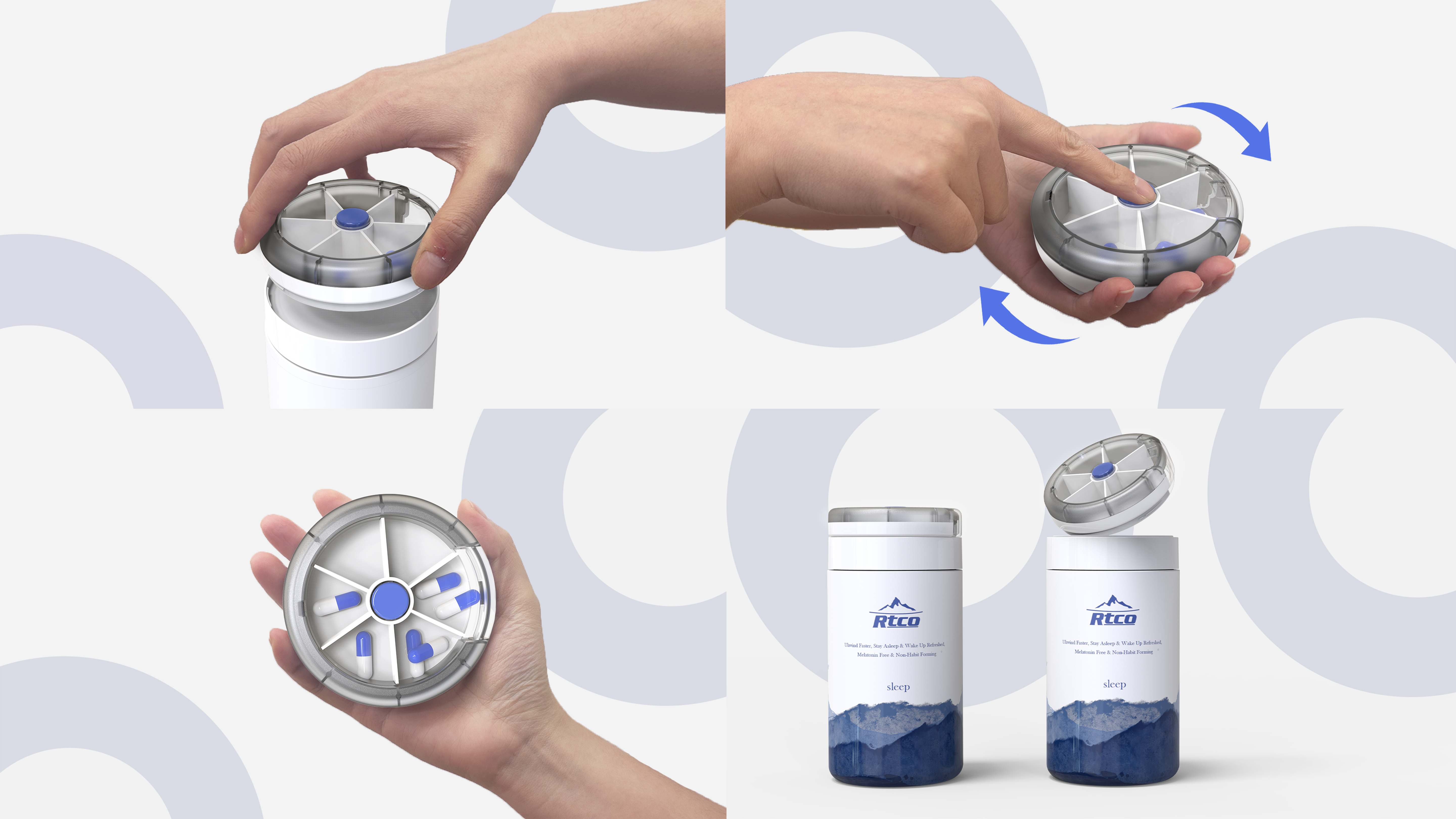 IP24042-Rotating Pill Case
