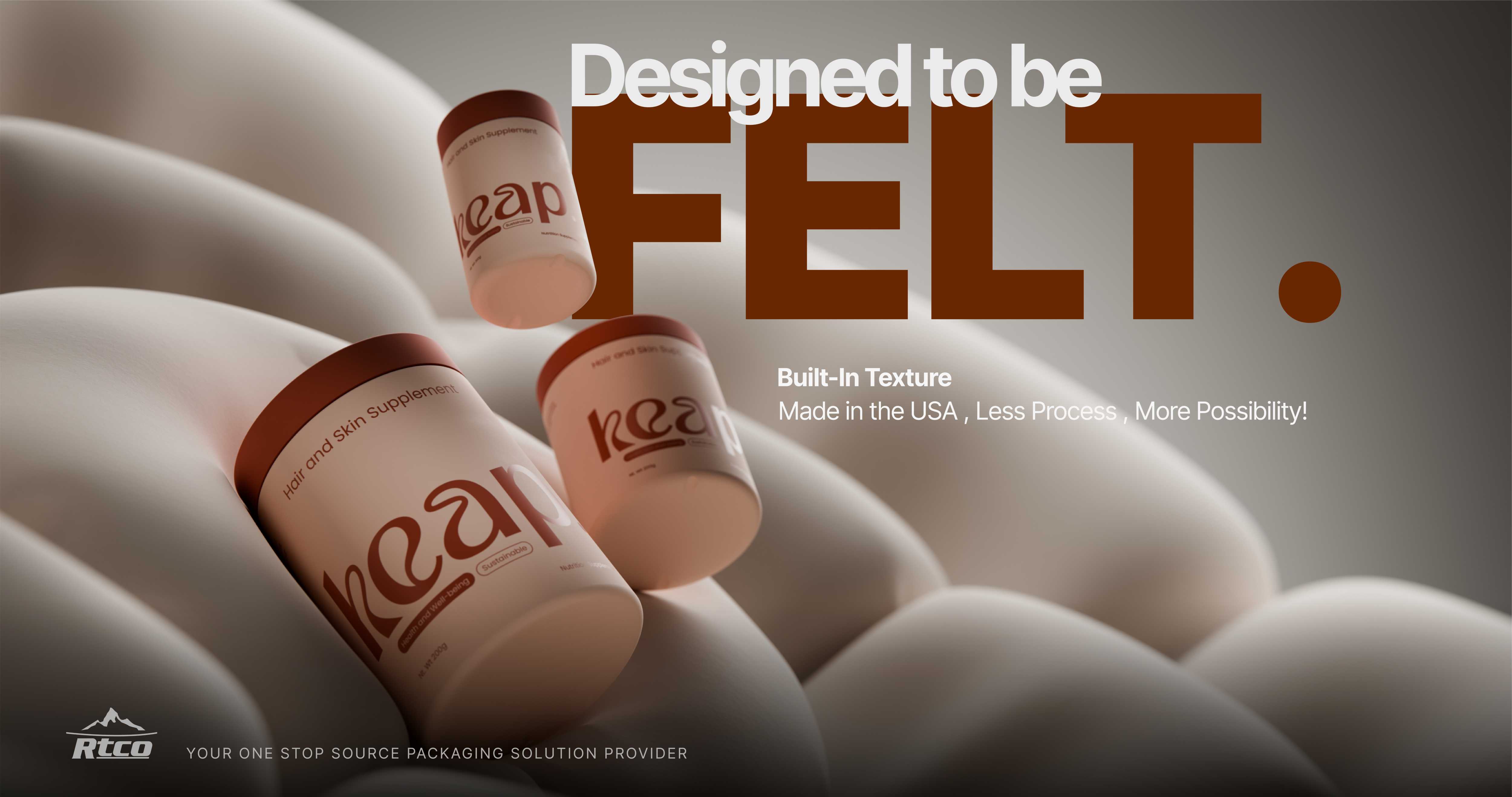 Soft-touch coating on custom supplement bottles