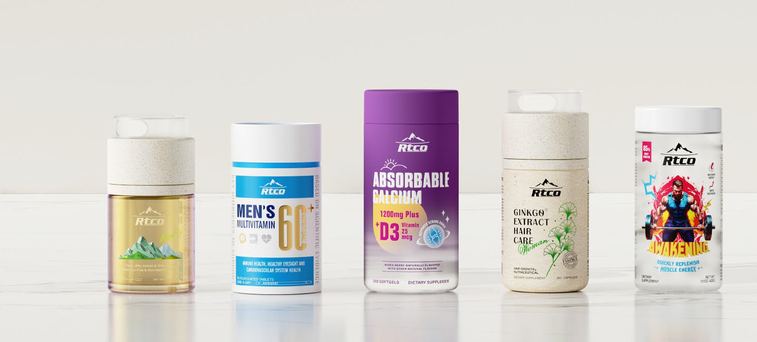 Custom supplement packaging design and decoration options
