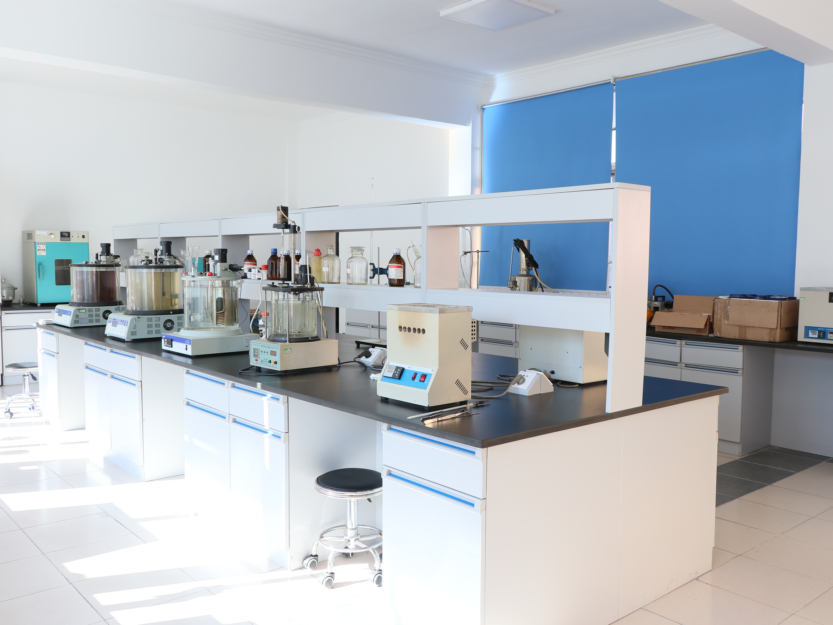 Lubricating grease test room used for batch quality control