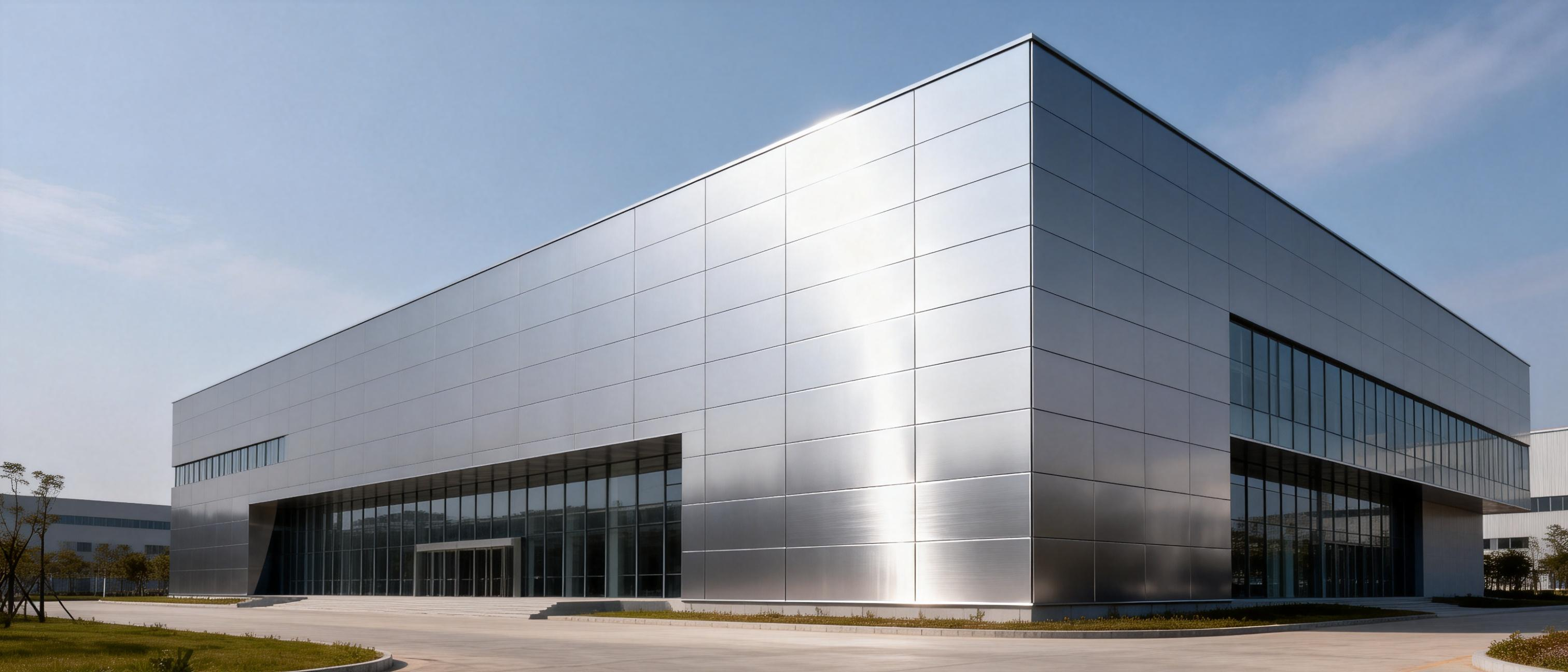 Building curtain wall exterior decoration using PVDF coated aluminum composite panels