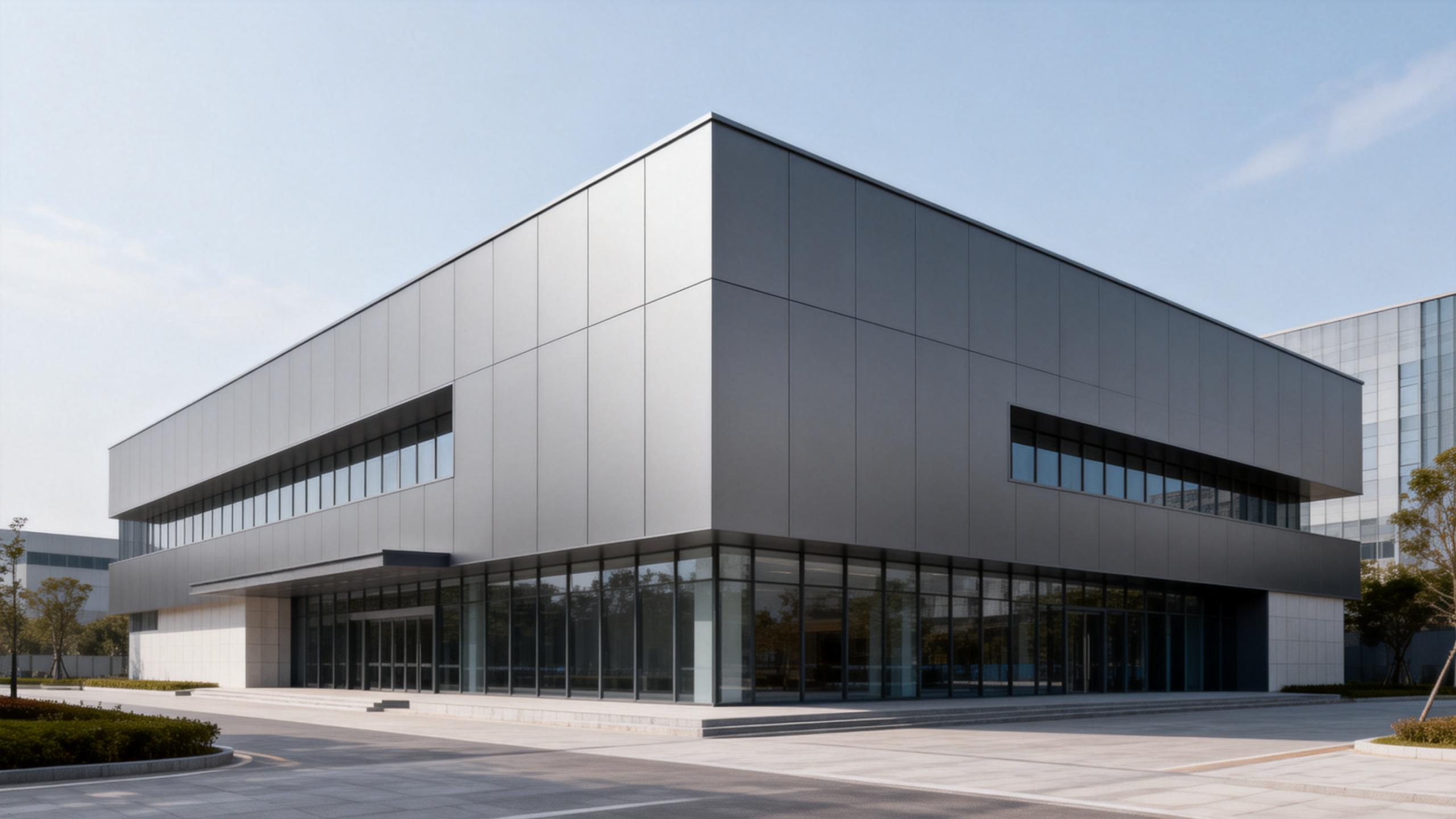 Building curtain wall and exterior wall decoration with aluminum composite panels