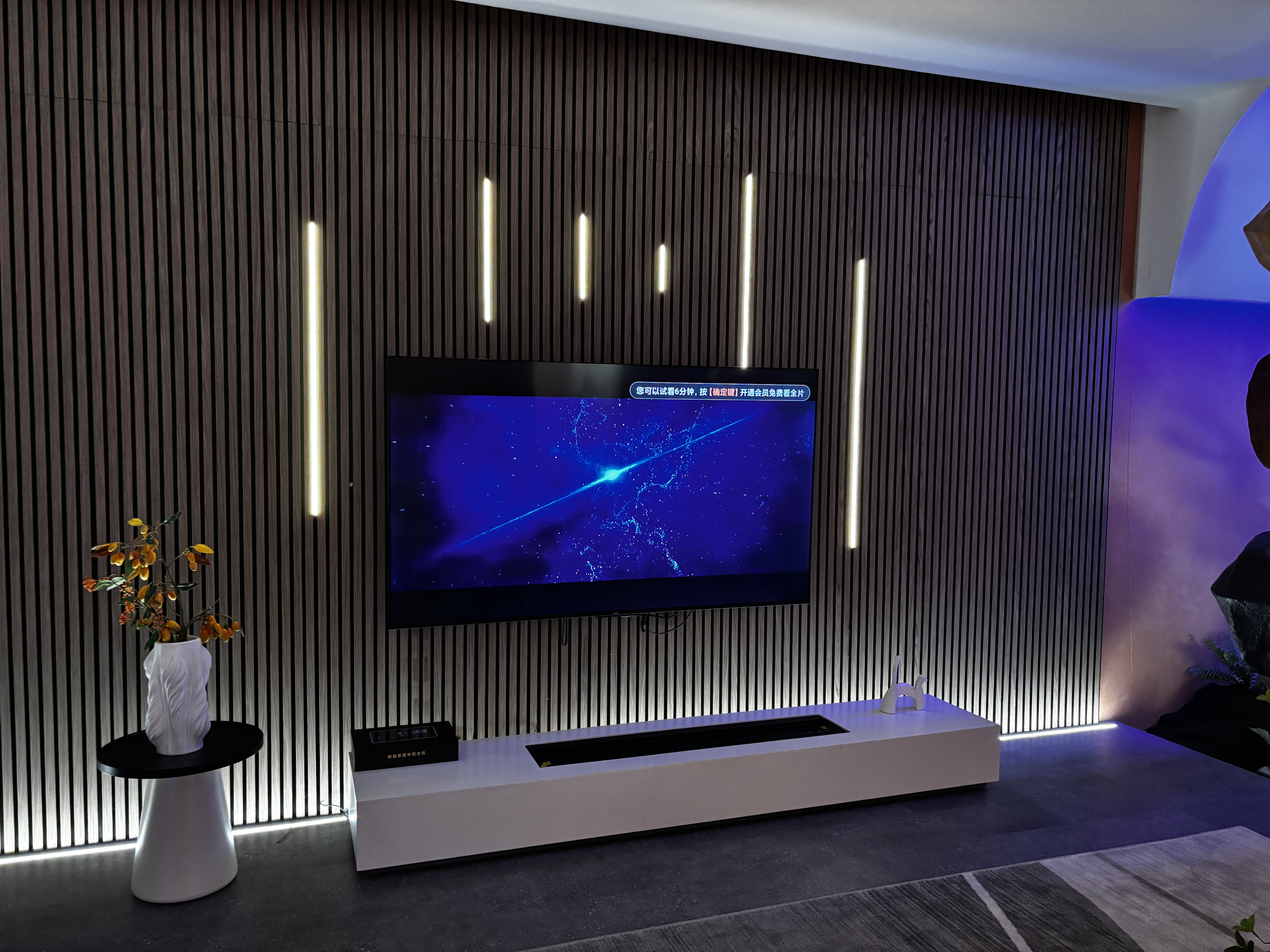 Acoustic wall LED strip light for panel lighting