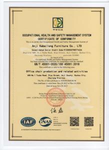 OCCUPATIONAL HEALTH AND SAFETY MANAGEMENT SYSTEM CERTIFICATE OF CONFORMITY