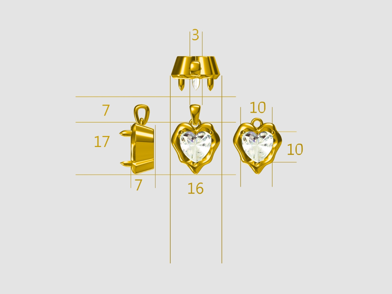 Custom jewelry size chart for stainless steel jewelry