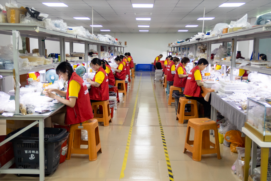 In-house manufacturing facility Jusnova Jewelry workshop with production machinery