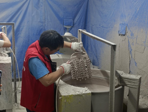 Sandblasting after slurry coating