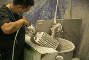 Sandblasting after slurry coating（For Jewelry）